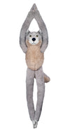 Deluxebase EcoBuddiez Tree Huggers - Wolf from 72cm Hanging Soft Toy Made from Recycled Plastic Bottles. Eco-Friendly Soft and C