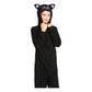 Leadtex Child Black Cat Costumes Zipper Cartoon Cat Onesie Pajamas Costume Halloween Cosplay Jumpsuit For Kids,S4-6