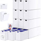 Leyzan Card Storage Box For Toploader, 12  600 Count Cardboard Trading Card Organizer Box With Dividers For Sports Tcg Mtg, Whit