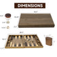 GSE Games & Sports Expert enhanced Wooden Folding Inlay Backgn Board Game Set  Classic Traditional Strategy Board Games (Double Stripe- 17 Inches)