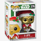 Funko Pop Star Wars Santa C-3PO Collectible Figure, Vinyl, Multicolor, Model 33888