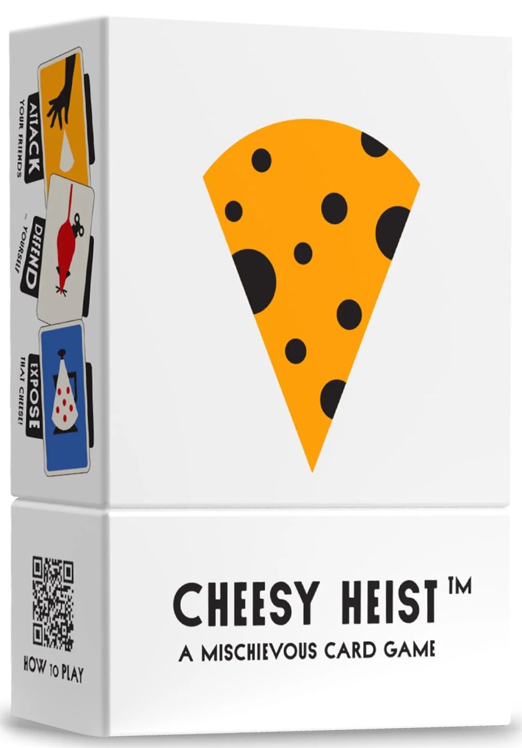 Nutt Heads Cheesy Heist Card Game - Family Friendly Fun for Ages 7+, Orange & White, 5"x1" Paper Cards