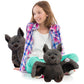 Elainren Furry Gray Bat Plush Toy Realistic Bat Stuffed Animals Toy Crazy Bat Plushie Doll Gifts/9.4''