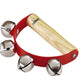 Nino Percussion Kids’ Sleigh Bells For Christmas Caroling, School Band Performances, And Classroom Percussion Music Settings-Four Steel Jingles With Wooden Grip, 2-Year Warranty (Nino962)