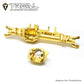 Treal Aluminum 7075 Front Axle Housing Cnc Billet Machined Upgrades For Vanquish Products H10 Optic(Gold)