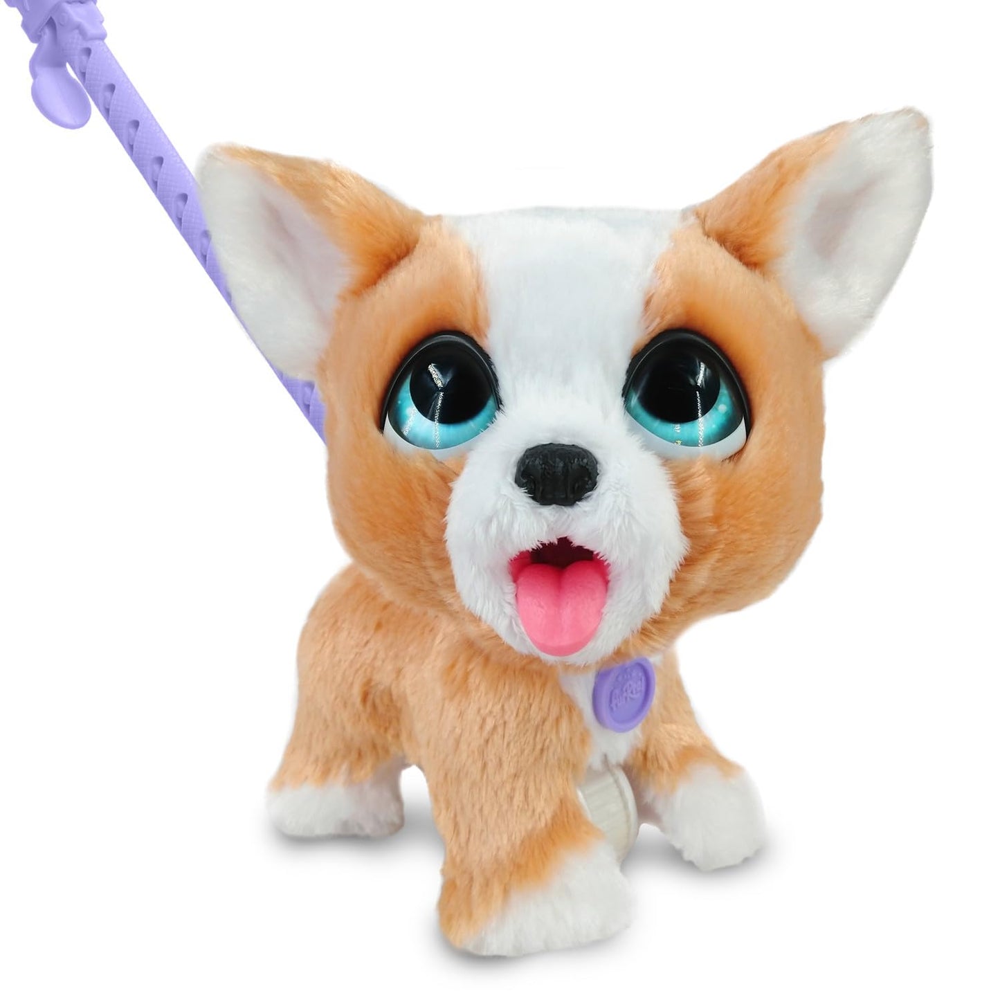 Just Play furReal Poop-A-Lots Corgi 8-inch Plush Stuffed Animal, Multicolor, Interactive Pooping Puppy with Leash, Model 28057