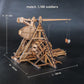 YAQUMW The MINI Counterweight Trebuchet with Wheel Europe Medieval Siege Chariot Catapult  DIY 3D Wooden Puzzles Mechanical Model Kits STEM Projects Tabletop Toy