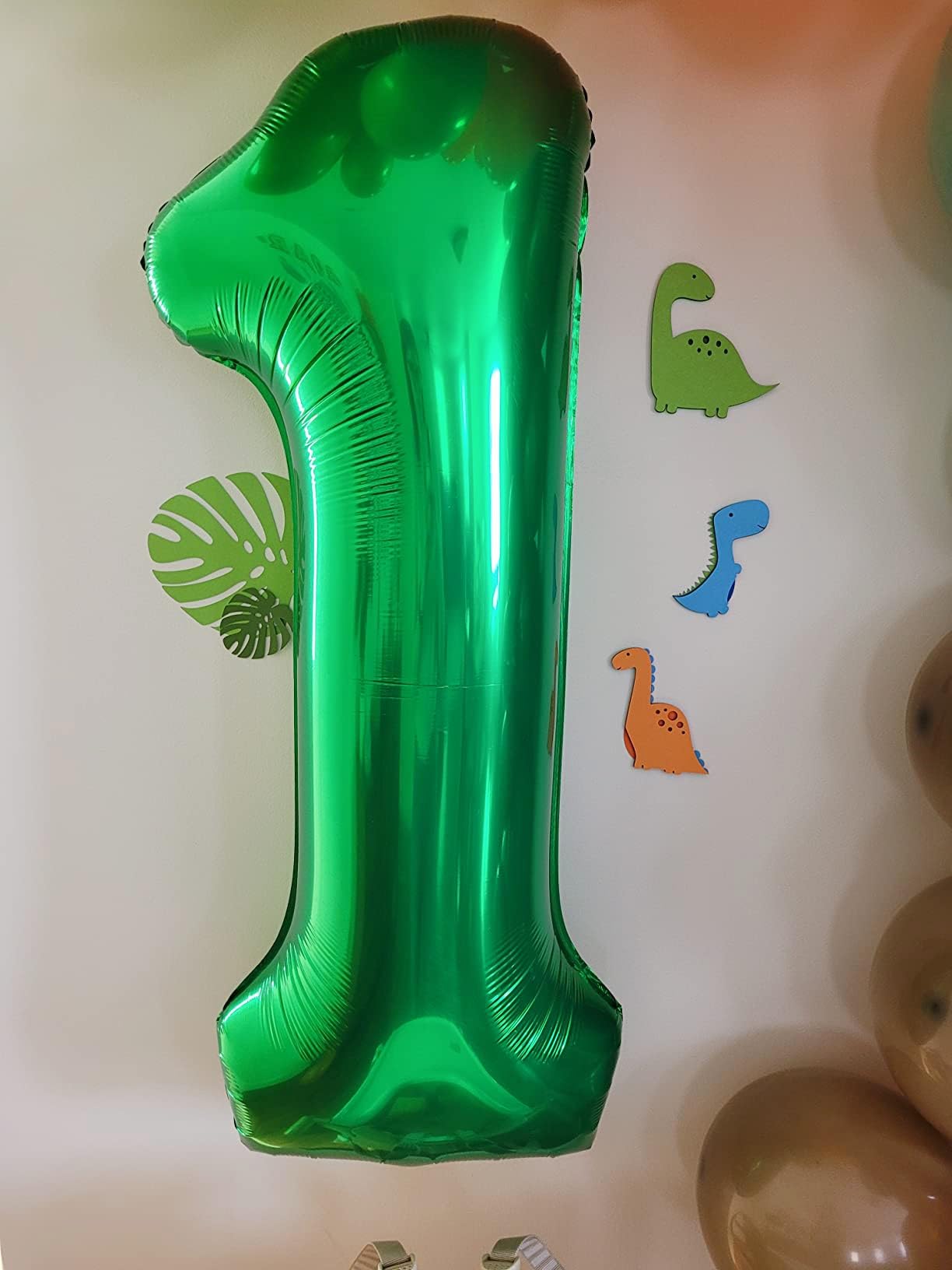 Number Balloon Dark Green 1 Balloon 40 Inch, Wild One Giant Balloons, Baby Girl Boy 1St Birthday Decorations, 1 10 11 16 18 21 B