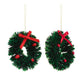 10 Pieces Mini Artificial Christmas Wreaths Ornaments, Dollhouse Miniature Christmas Wreath Doll House Mini Xmas Wreath for Doll