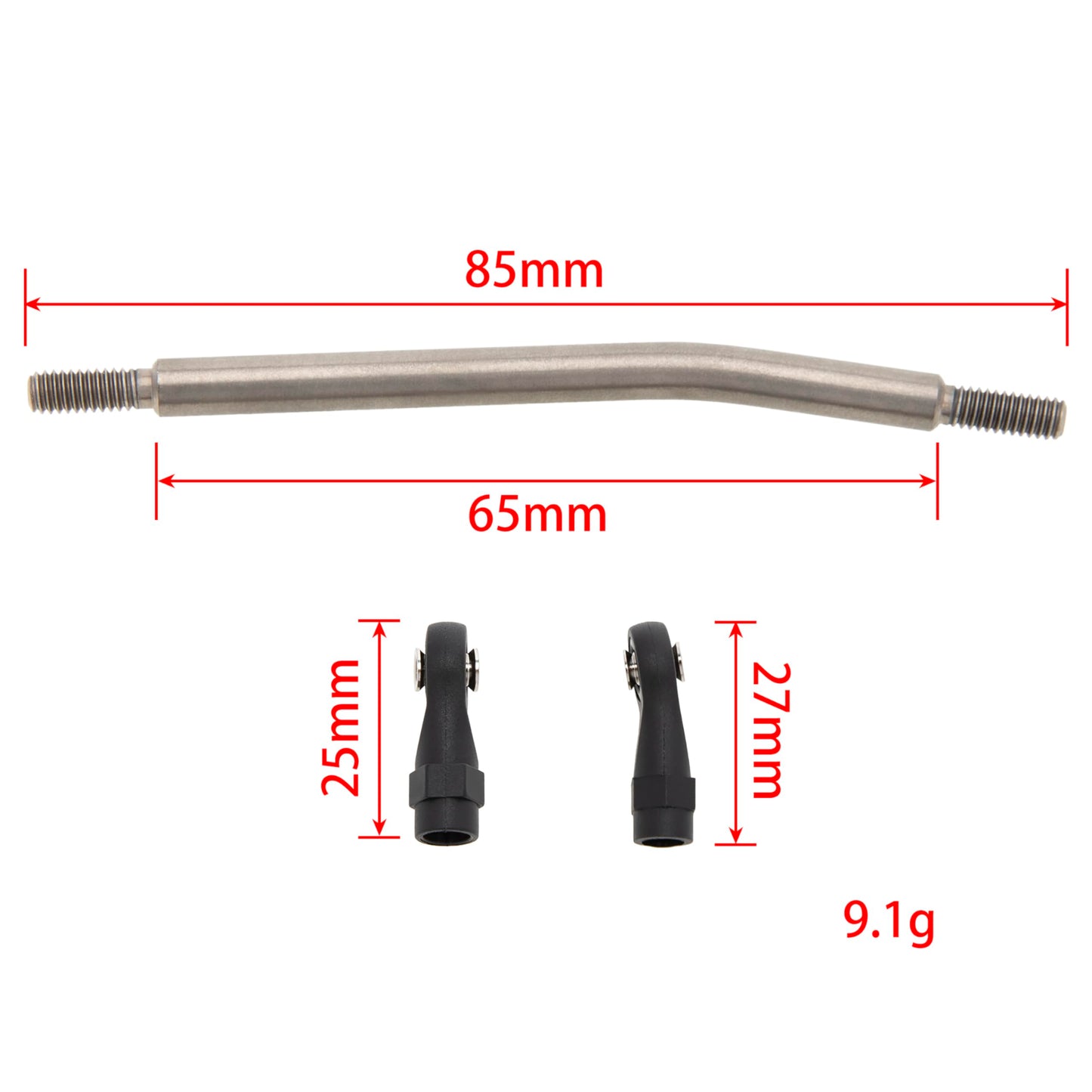 Meus Racing 1/10 Links Titanium Chassis Links Kit For Traxxas Trx4 Axial Scx10 Tamiya Cco1 Redcat Gen8 1/10 Rc Crawler (85Mm)