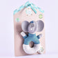 Tikiri Alvin The Elephant Soft Rattle With Rubber Head (Blue)