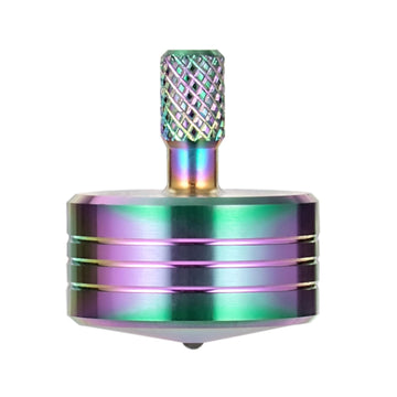 CHEETOP Stainless Steel Spinning Top  Precision Mini Desktop Gyroscope  Kill Time Reduce Stress ADHD Toys  Perfect Balance Gyro (Iridescent Style 4)