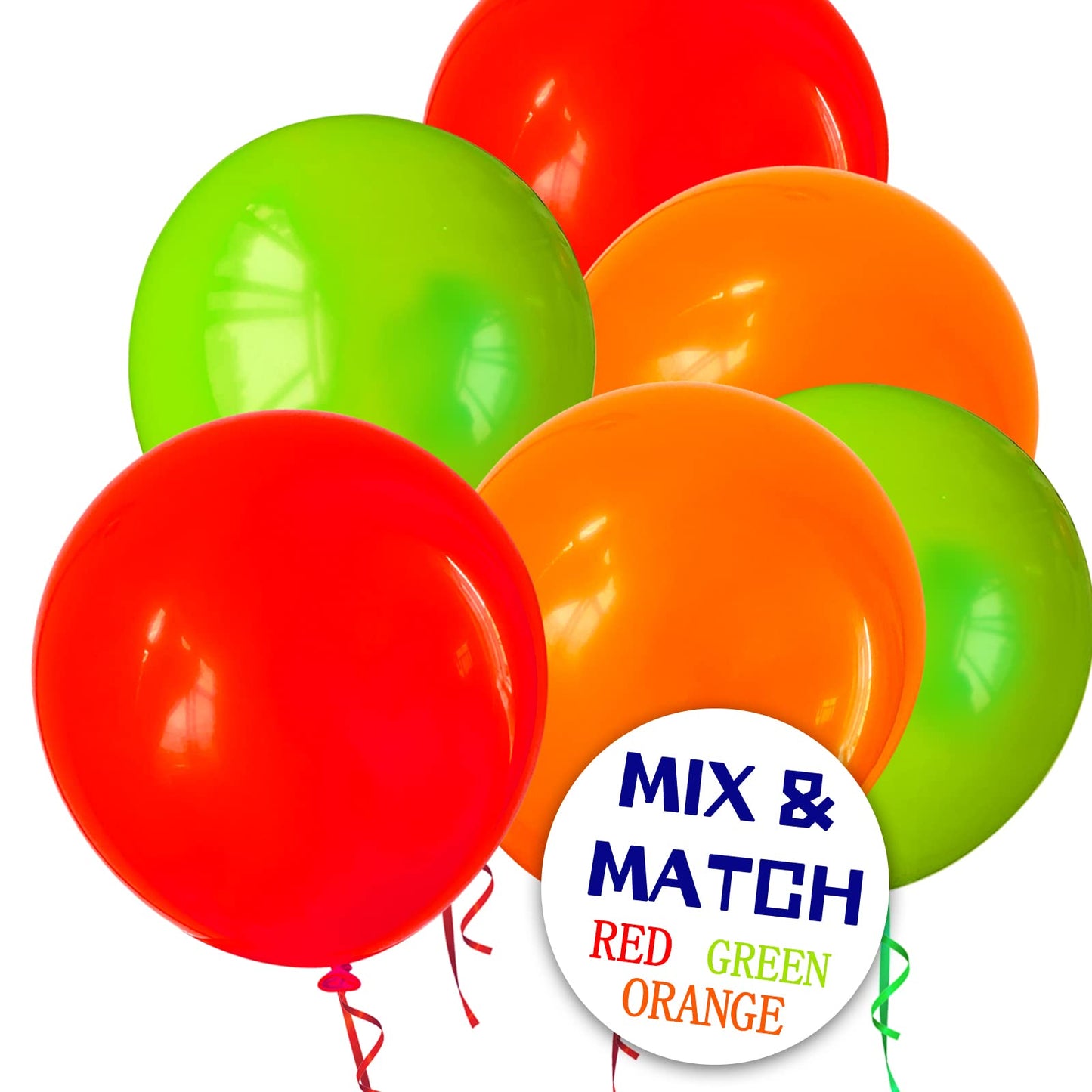 110Pcs Orange Balloon 12 Inch, Orange Latex Balloons For Birthday Party Baby Shower Wedding(With 2 Ribbons).