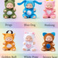 TISDEN 4 Inch Mini Baby Dolls 6pcs Set Realistic Baby Dolls Toys with Cute Handmade Doll Clothes for Suitability Kids 3 and up (Animals)