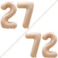 Goer Number 27 Balloons For 27Th Birthday Party Decorations,42 Inch Jumbo Foil Helium 72 Balloons For 72Nd Birthday Party Decoration (Caramel)