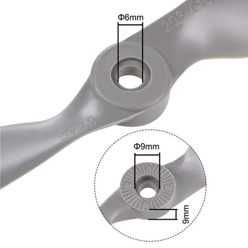 Top-Vigor 3Pcs Cw Rc Propellers 8040 8 X 4 Inch 2-Vane Rc Vehicle Propellers Replacement For Rc Airplane With Adapter Rings Nylo