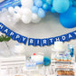 Navy Blue Happy Birthday Banner Nautical Theme Birthday Party Supplies Garland Decorations Boy Birthday Signs Nursery Hanging De