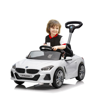 Voupou Push Ride-On Car For Toddlers 1-3, Licensed Bmw Z4 Toddler Push Car With Adjustable Push Rod/Horn Music/Silent Wheel, Push Car For Baby Birthday Gift (White)