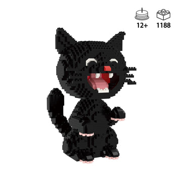 Larcele Micro Building Blocks Set, Diy Mini Building Toy Bricks For Age Over 12 Years, 1188 Pieces Kljm-05 (Black Cat 2)