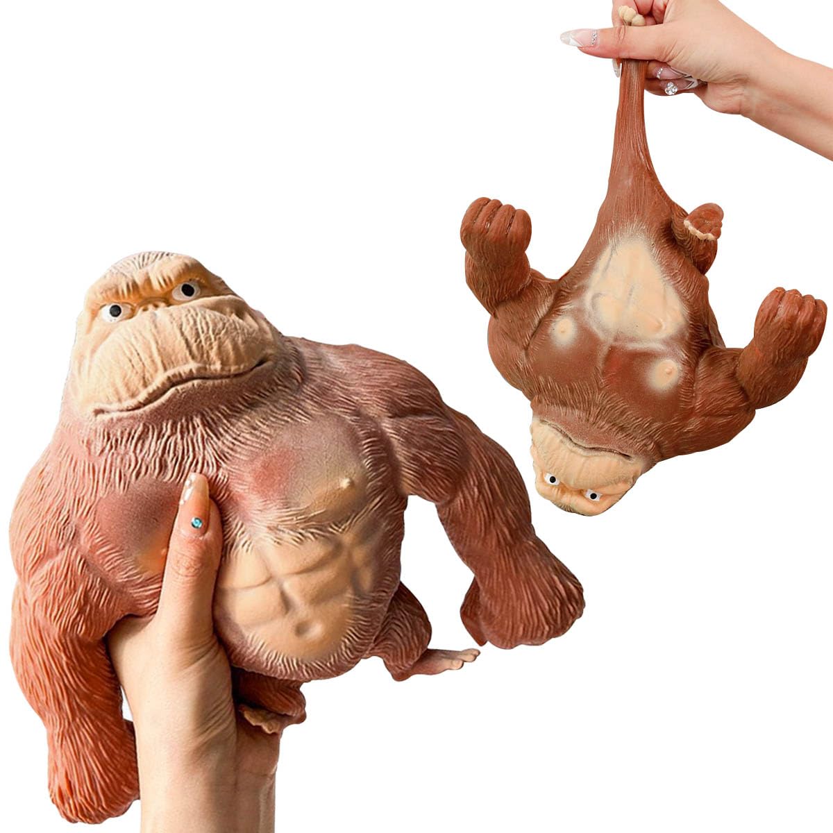 YHan Trending Stretchy Monkey Toy  Stretch Gorilla Toy  Kids mature-themed Stress Relief Squishy Toys Anxiety TikTok Gift Idea Stretch Gorilla Funny (Large)