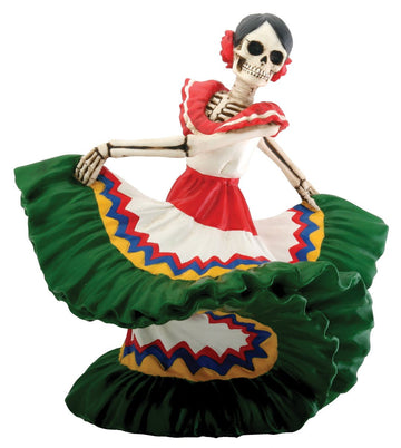 Day Of The Dead Dancing Senorita (H: 5.5'' X L: 6'' X W: 4.5'' & 2.25 Lbs)
