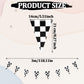 Tyqour 2Pcs Black & White Checkered Flag Banner, Double Sided Racing Pennant Banner Flags, Car Themed Birthday Party Decorations