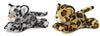 Aurora Bundle of 2 7.5 Floppy Beanbag Wildcat Stuffed Animals - large online retailer Jaguar & Snow Leopard