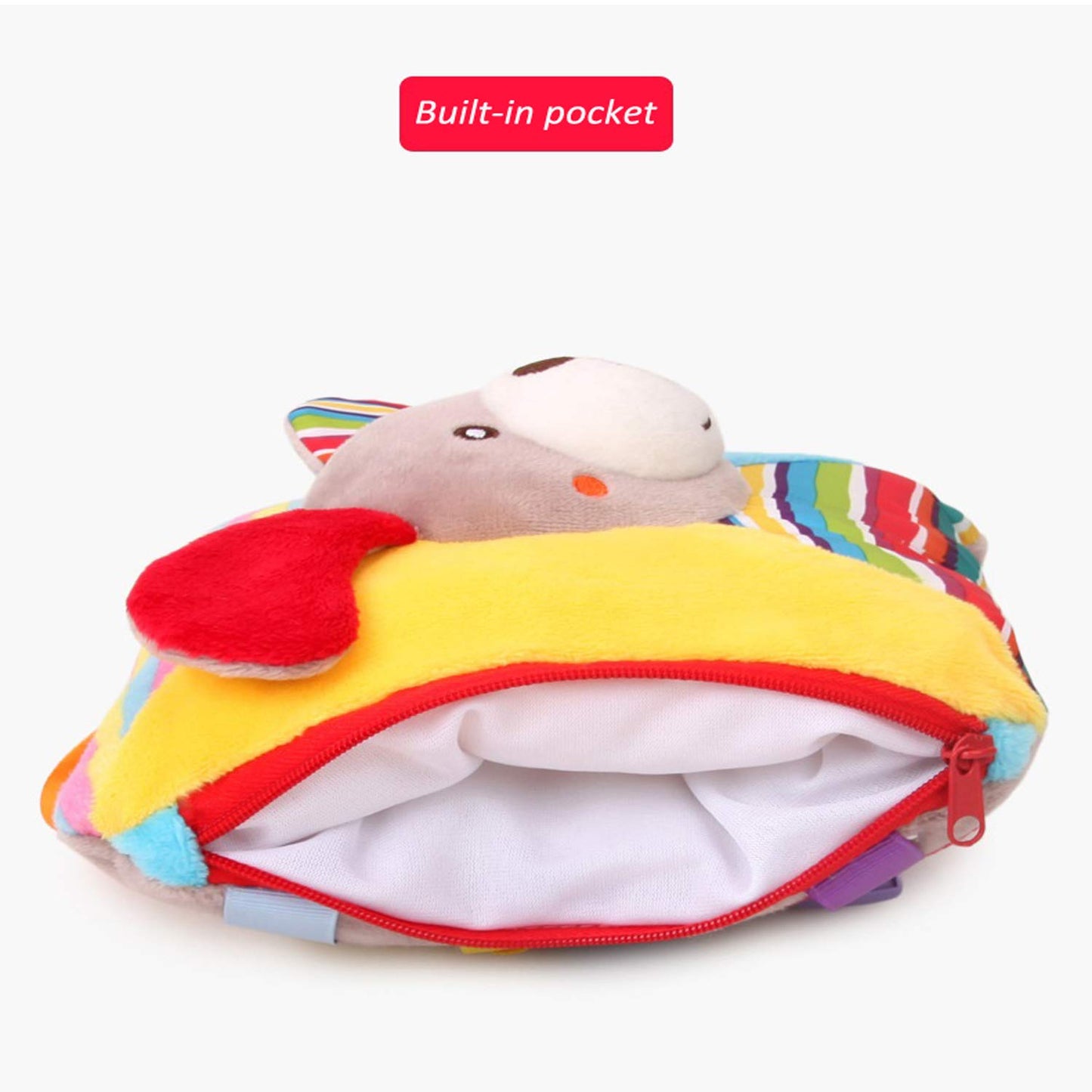 Toddler Early Learning With Buckles,Plush Soft Travel Toy- Toy With Basic Life Skills Children'S Plush Travel Activity Game-Chil