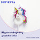 DERVENTA Birthday Candle Number White Unicorn Themed Party Decorations Beautiful Cake Topper 1 Piece (Unicorn Number 5)