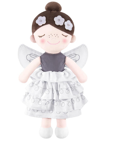 Gagaku Soft Baby Doll Toys (16''), My First Baby Rag Dolls For 1 Year Old Girl Birthday Gift Christmas With Wings Cuddly Toy - Flower Princess