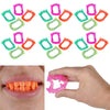 The Dreidel Company Halloween Neon Fangs Teeth, Costume, Funny Dress-Up, Pretend Play Decoration (24-Pack)
