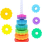 Jbm Enterprise Unbreakable Rainbow Spinning Stacking Tower Motor Skills & Sensory Development Educational Rings, Montessori Sens