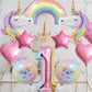 Unicorn Balloons Unicorn Birthday Party Decorations For Girls Foil Balloons Set Macaron And Rainbow Balloon Wedding Baby Shower