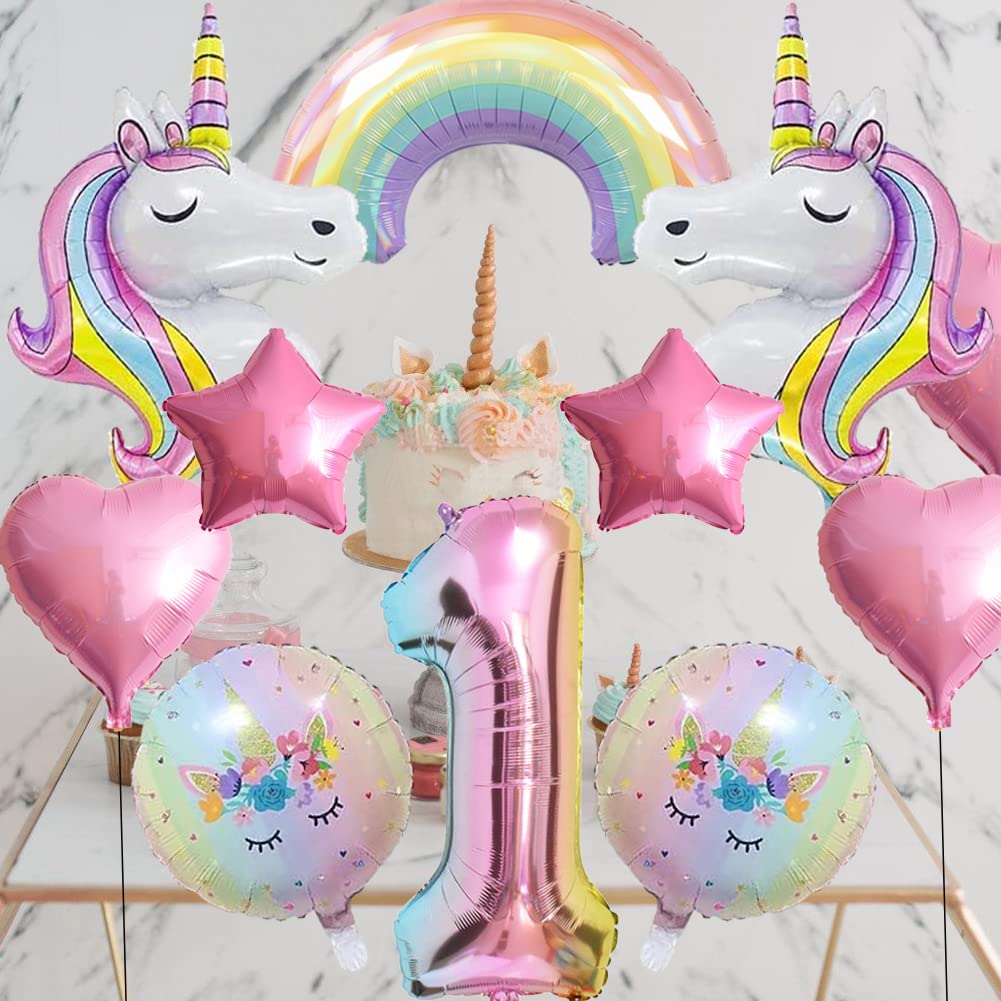 Unicorn Balloons Unicorn Birthday Party Decorations For Girls Foil Balloons Set Macaron And Rainbow Balloon Wedding Baby Shower