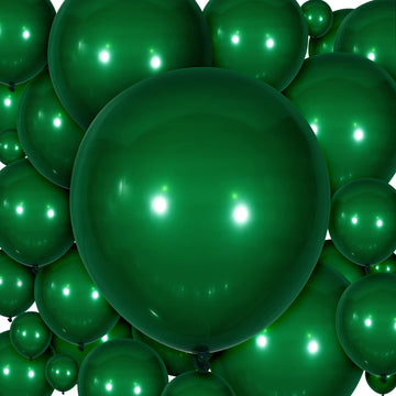 300 Pcs Latex Balloons Different Sizes 5/10/12/18 Inch Party Balloons Bulk Anniversary Balloons For Birthday Wedding Baby Shower Party Decoration (Dark Green)