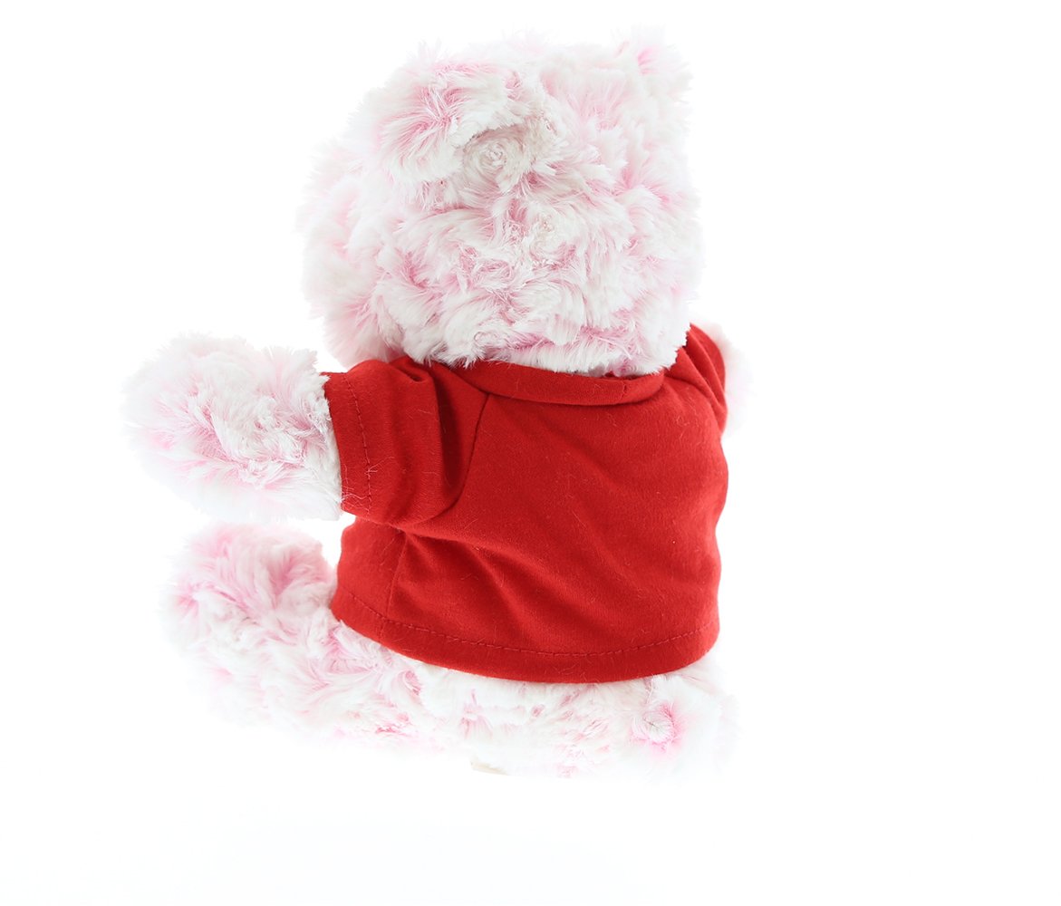 Dollibu I Love You Valentine Plush Sitting Pig - Cute Stuffed Animal With Red Shirt And Name Personalization Gift For Valentines Day, Birthday, Anniversary, Romantic Date - 7 Inches