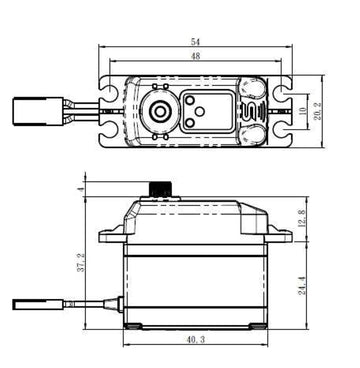 Savox .08/347.2 7.4V HV Coreless Digital Servo, Standard