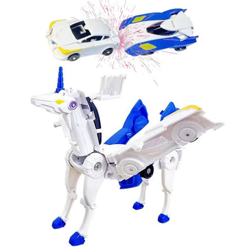liluwushe Unicorn Transforming Car,Transformation Car Toy with Collision Transforming Car ,for Unicorn Toys for Girls Age 4-6 |P