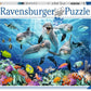 Ravensburger Dolphins in The Coral Reef 500 Piece Jigsaw Puzzle for mature-themeds - 14710 - Every Piece is Unique  Softclick Technology Means Pieces Fit Together Perfectly