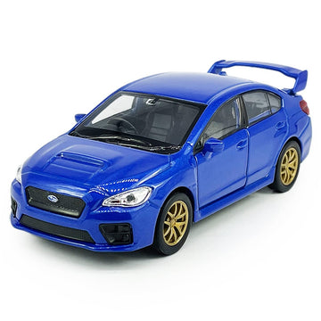 Impreza WRX STI Toy Car Racing Sports Diecast Model Car 1/36 Scale Metal Pull Back Vehicle, Doors Open, Zinc Alloy Casting, Boys