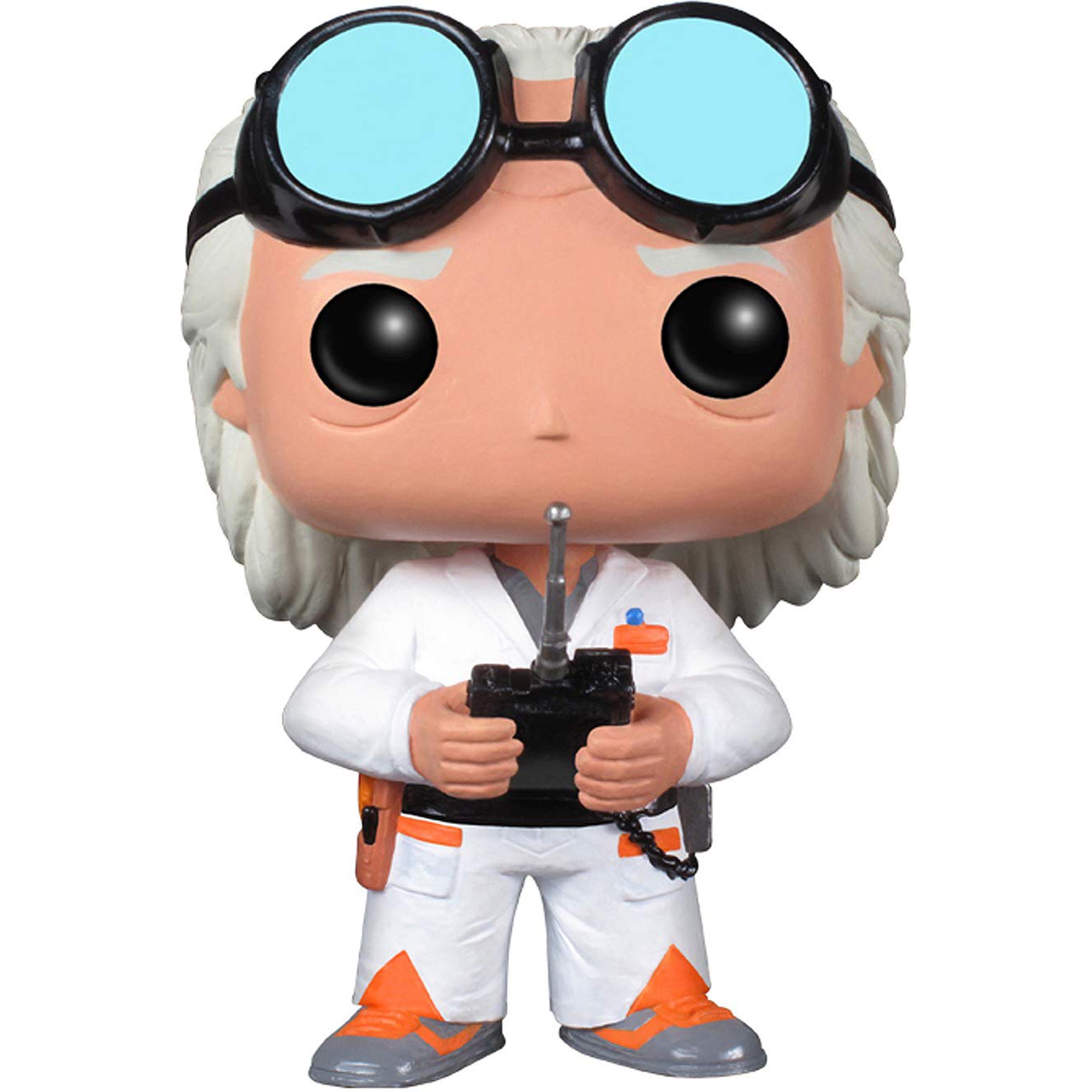 Funko Dr. Emmet Brown: Back To The Future X Pop! Movies Vinyl Figure & 1 Pop! Compatible Pet Plastic Graphical Protector Bundle