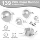 Labeol Silver Balloons Different Sizes 139Pcs 18/12/10/5 Inch Silver Balloon Garland Arch Kit Quality Silver Latex Balloons Decorations For Party Birthday Graduation Wedding