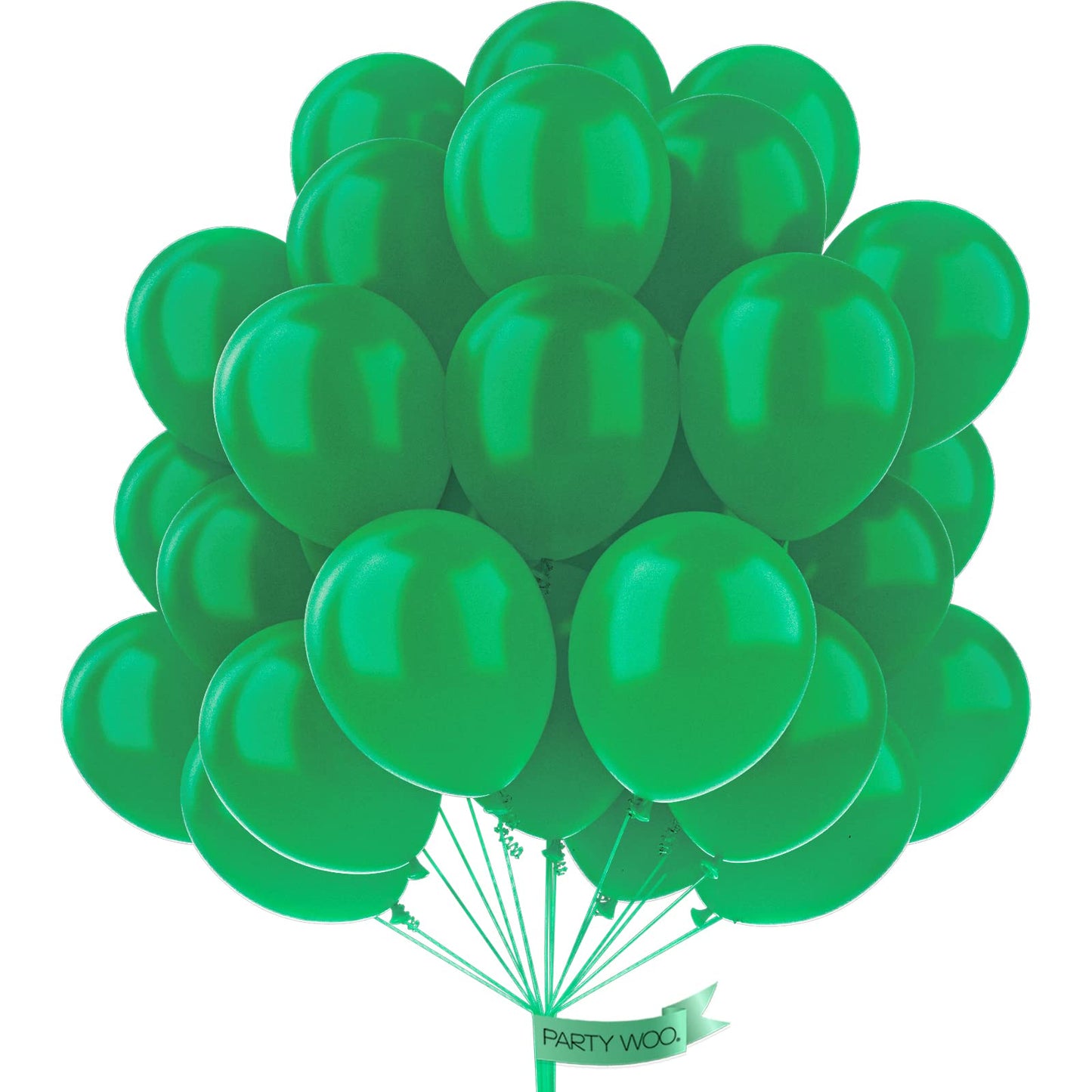 PartyWoo 12 Inch Pearl Green Balloons, 50 pcs Rubber Clover Green Balloons for Party Decorations, Birthday & Wedding Decor
