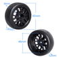 CrazyHobby Pre-Glued OD 2.56'' 12mm Hex Wheels Rims & Rubber Tires 26mm for 1/10 Scale On Road Racing Car Drift RC Touring Car,