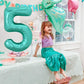 TONIFUL 40 Inch Large Teal Blue Number 25 Balloons Giant Digital 25 or 52 Helium Balloons, Foil Mylar Big Number Balloons for 25