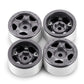 RCLIONS 4pcs Aluminum Alloy 1'' Micro Beadlock Wheels Rims for All 1/24 Scale Axial SCX24 RC Crawler Car Upgrades Accessories
