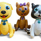 Inflatable Puppy Dogs, 3 Pc Set, 17.5 Inch Decorations, Toys Colorful Photo Prop