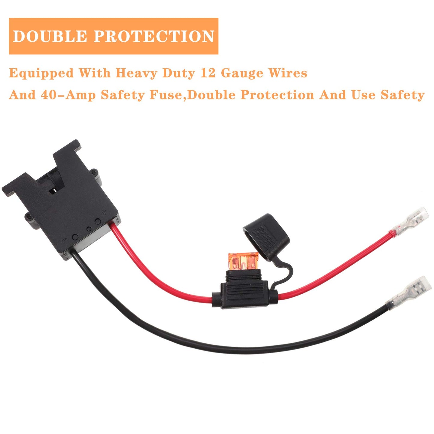 Weewooday 2 Pcs Replacement Wire Harness Connector Compatible with 12-Volt SLA Battery, Battery Adapter with Heavy Duty 12 Gauge
