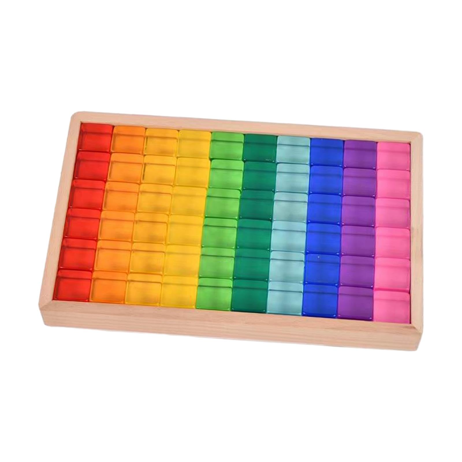 MeadawgsRainbow Building Blocks Set Translucent For Children Boys Girls 3+ Year Old|Toys & Hobbies|Educational|Other Educational