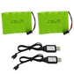 Blomiky 2 Pack 6.0V 2200Mah Nimh Rechargeable Battery With Sm-2P Black 2 Pin Plug And Usb Cable Fit For Rc Car Vehicles Trucks 6